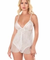 Ekru Jakarlı Bodysuit Gecelik - SSSSSS5405-8592