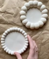 Dekoratif Bubble 2’li Dekoratif Beton Tabak Takı Tabağı Bardak Altlığı