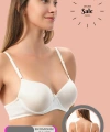 Beyaz Dolgulu Mikro Tek Sütyen - SSSSSS5006-3228