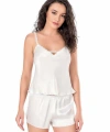 Ekru Saten Babydoll Şort Takımı - SSSSSS3378-7070
