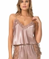 Vizon Saten Babydoll Şort Takımı - SSSSSS4205-9829