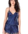 Lacivert Saten Babydoll Şort Takımı - SSSSSS2940-6881