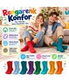 Unisex Renkli Çorap 8li Set Günlük Rahat Esnek Uzun Soket Çorap Canlı Renkler Yumuşak Konforlu Seti