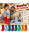 Unisex Renkli Çorap 8li Set Günlük Rahat Esnek Uzun Soket Çorap Canlı Renkler Yumuşak Konforlu Seti