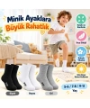 Çocuk Spor Çorap 6lı Set Siyah Beyaz Gri İnce Dikişli Kokulu Yıkama Yumuşak Esnek Günlük Çorap Seti