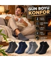 Erkek Bambu Patik Çorap 8li Set Yumuşak Dikişsiz Nefes Alan Sıkmayan Lastikli Günlük Rahat Çorap