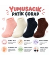 Kadın Yumoş Patik Çorap 8li Set Peluş Sıcak Tutan Kışlık Ev Çorabı Yumuşak Rahat 4 Renk Hediye Seti