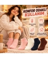 Kadın Yumoş Patik Çorap 8li Set Peluş Sıcak Tutan Kışlık Ev Çorabı Yumuşak Rahat 4 Renk Hediye Seti