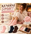 Kadın Yumoş Patik Çorap 8li Set Peluş Sıcak Tutan Kışlık Ev Çorabı Yumuşak Rahat 4 Renk Hediye Seti