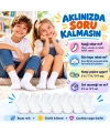 Çocuk Beyaz Çorap 6lı Set İnce Dikişli Yumuşak Nefes Alabilen Okul Günlük Rahat Çorap 5-11 Yaş Seti