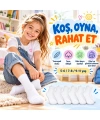 Çocuk Beyaz Çorap 6lı Set İnce Dikişli Yumuşak Nefes Alabilen Okul Günlük Rahat Çorap 5-11 Yaş Seti