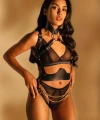 Siyah Zincir Aksesuarlı Fantezi Deri Vücut Harness - SSSSSS6138-3378