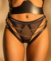 Siyah Zincir Aksesuarlı Fantezi Deri Vücut Harness - SSSSSS6138-3378