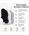 Kadın Görünmez Sneaker Babet Çorap 6lı | Geri Dönüşüm İplikli, Nefes Alan, Siyah Beyaz Gri