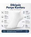 Erkek Patik Çorap 6’lı Siyah Beyaz Lacivert 39-44 Yüksek Pamuklu Dikişsiz Koku Karşıtı
