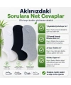 Erkek Bambu 6’lı Dikişsiz Babet Çorap Siyah Beyaz Gri Görünmez Sneaker Çorap Nefes Alan Yumuşak
