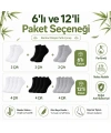 Erkek Bambu Patik Çorap 6lı | Nefes Alan Nem Emici Yumuşak, Siyah Beyaz Gri Günlük Spor