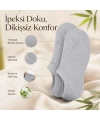 Erkek Bambu 12’li Dikişsiz Babet Çorap Siyah Beyaz Gri Görünmez Sneaker Çorap Nefes Alan Yumuşak