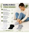 Kadın Bambu Patik Çorap 12li | Nefes Alan Nem Emici Yumuşak, Siyah Beyaz Gri