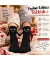 Mıknatıslı El Ele Unisex Tutuşan Sevimli Çorap 36-44 | Çift Hediyesi, Pamuklu Renkli Crew Model