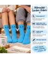 Mıknatıslı El Ele Unisex Tutuşan Sevimli Çorap 36-44 | Çift Hediyesi, Pamuklu Renkli Crew Model