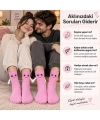 Mıknatıslı El Ele Unisex Tutuşan Sevimli Çorap 36-44 | Çift Hediyesi, Pamuklu Renkli Crew Model