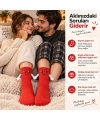 Mıknatıslı El Ele Unisex Tutuşan Sevimli Çorap 36-44 | Çift Hediyesi, Pamuklu Renkli Crew Model