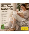 Kadın 70 Denye Kalın Anne Çorabı 12li | Dizaltı Topuksuz Esnek, Ten Siyah Bronz Vizon