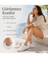 Kadın Görünmez Sneaker Babet Çorap 12li | Geri Dönüşüm İplikli, Nefes Alan, Siyah Beyaz Gri