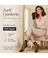 Kadın Pantolon Çorabı 12 Çift Siyah ve Ten İnce Topuksuz Günlük Rahat Bilek Çorabı