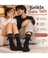 Mıknatıslı El Ele 2li Unisex Tutuşan Sevimli Çorap 36-44 | Çift Hediyesi, Pamuklu Renkli Crew Model