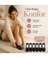 Kadın Kalp Desenli Görünmez Babet Çorap 6lı | Pamuklu Kaymaz Topuk, Siyah Beyaz Karışık
