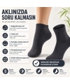 Erkek Kısa Konç 6’lı Bambu Çorap 39-44 Dikişsiz Burun Nefes Alan Yumuşak Günlük Patik Çorap