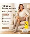Kadın 40 Denye İnce Anne Çorabı 6lı | Dizaltı Topuksuz Esnek, Ten Siyah Bronz Vizon