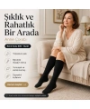 Kadın 40 Denye İnce Anne Çorabı 6lı | Dizaltı Topuksuz Esnek, Ten Siyah Bronz Vizon