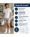 Erkek Bambu Soket Çorap 12li | Dikişsiz Parfümlü Nefes Alan Nem Emici Yumuşak Günlük
