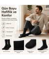 Erkek Bambu Soket Çorap 6’lı Paket, Dikişsiz Parfümlü Nefes Alan Yumuşak Nem Emici Günlük Uzun Çorap