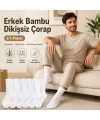 Erkek Bambu Soket Çorap 6’lı Paket, Dikişsiz Parfümlü Nefes Alan Yumuşak Nem Emici Günlük Uzun Çorap