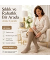 Kadın 70 Denye Kalın Anne Çorabı 6lı | Dizaltı Topuksuz Esnek, Ten Siyah Bronz Vizon