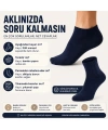 Erkek Kısa Konç 12’li Bambu Çorap 39-44 Dikişsiz Burun Nefes Alan Yumuşak Günlük Patik Çorap