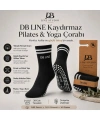 DB LINE Kaydırmaz Yoga Pilates Çorabı 8li | Pamuklu Silikon Taban, Barre Stüdyo Spor