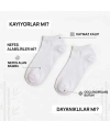 Erkek Bambu Patik Çorap 12li | Nefes Alan Nem Emici Yumuşak, Siyah Beyaz Gri Günlük Spor