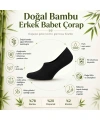 Erkek Bambu 6’lı Babet Çorap Görünmez No Show Dikişsiz Silikon Topuklu