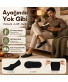 Erkek Bambu 6’lı Babet Çorap Görünmez No Show Dikişsiz Silikon Topuklu