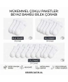 Kadın Bambu Patik Çorap 6lı | Nefes Alan Nem Emici Yumuşak, Siyah Beyaz Gri