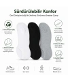 Erkek Geri Dönüşüm İplikli 12’li Görünmez Sneaker Çorap, İnce Dikişli, Nefes Alan Yazlık Babet Çorab