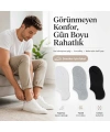 Erkek Geri Dönüşüm İplikli 12’li Görünmez Sneaker Çorap, İnce Dikişli, Nefes Alan Yazlık Babet Çorab