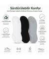 Erkek Görünmez Sneaker Babet Çorap 6lı | Geri Dönüşüm İplikli, Kaymaz Topuk, Siyah Gri Beyaz