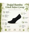 Erkek Bambu 12’li Babet Çorap Görünmez No Show Dikişsiz Silikon Topuklu