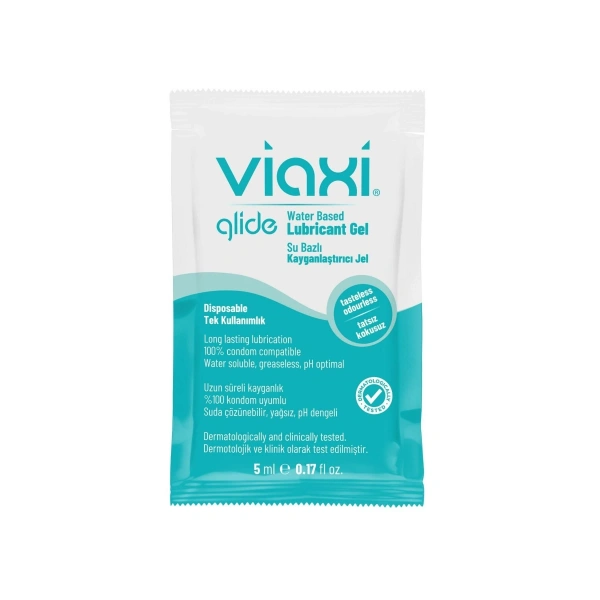 Su Bazlı Kayganlaştırıcı Jel Viaxi Glide 100 x 5 ml. Saşe